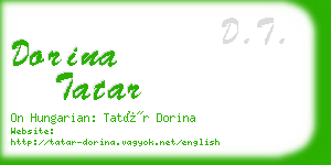 dorina tatar business card